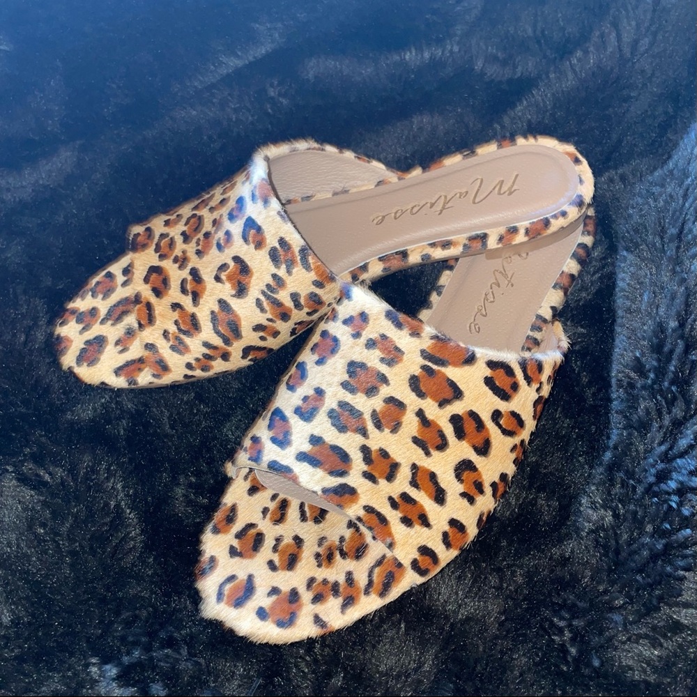 Matisse Lira Calf Hair Leopard Animal Print Slip on Sandal - Picture 12 of 13